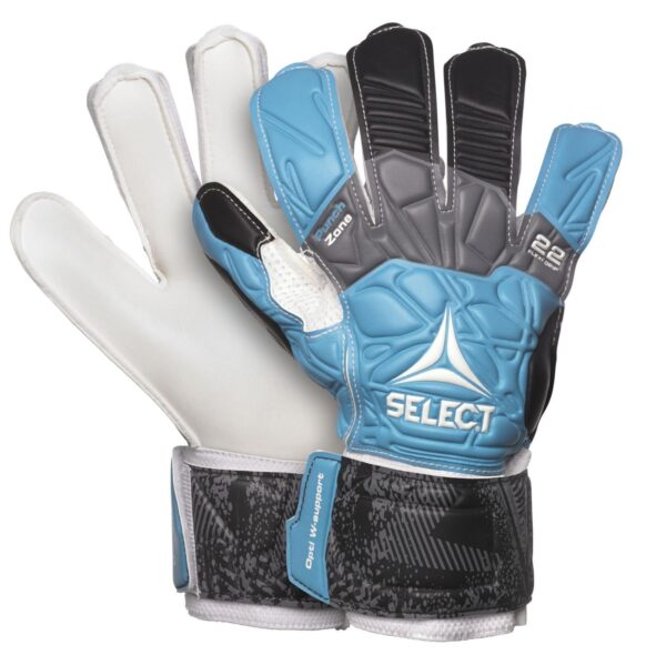 Brankářské rukavice Select GK gloves 22 Flexi Grip Flat cut modro černá Modrá