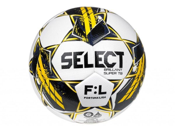 Fotbalový míč Select FB Brillant Super TB CZ Fortuna Liga 2022/23 Bílá / Žlutá