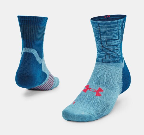 Ponožky Under Armour UA ArmourDry Run Mid-Crew Modrá